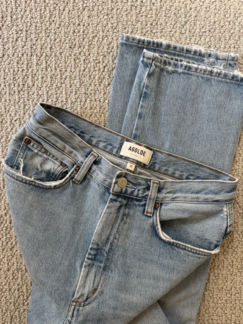 Agolde pinch waist high rise kick jeans